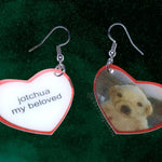 Jotchua My Beloved Meme Character Locket Heart 2D detailed Handmade Earrings!