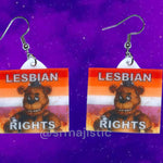 Freddy Fazbear 5 Nights at Freddy’s Collection of Flaming Pride Flags Handmade Earrings!