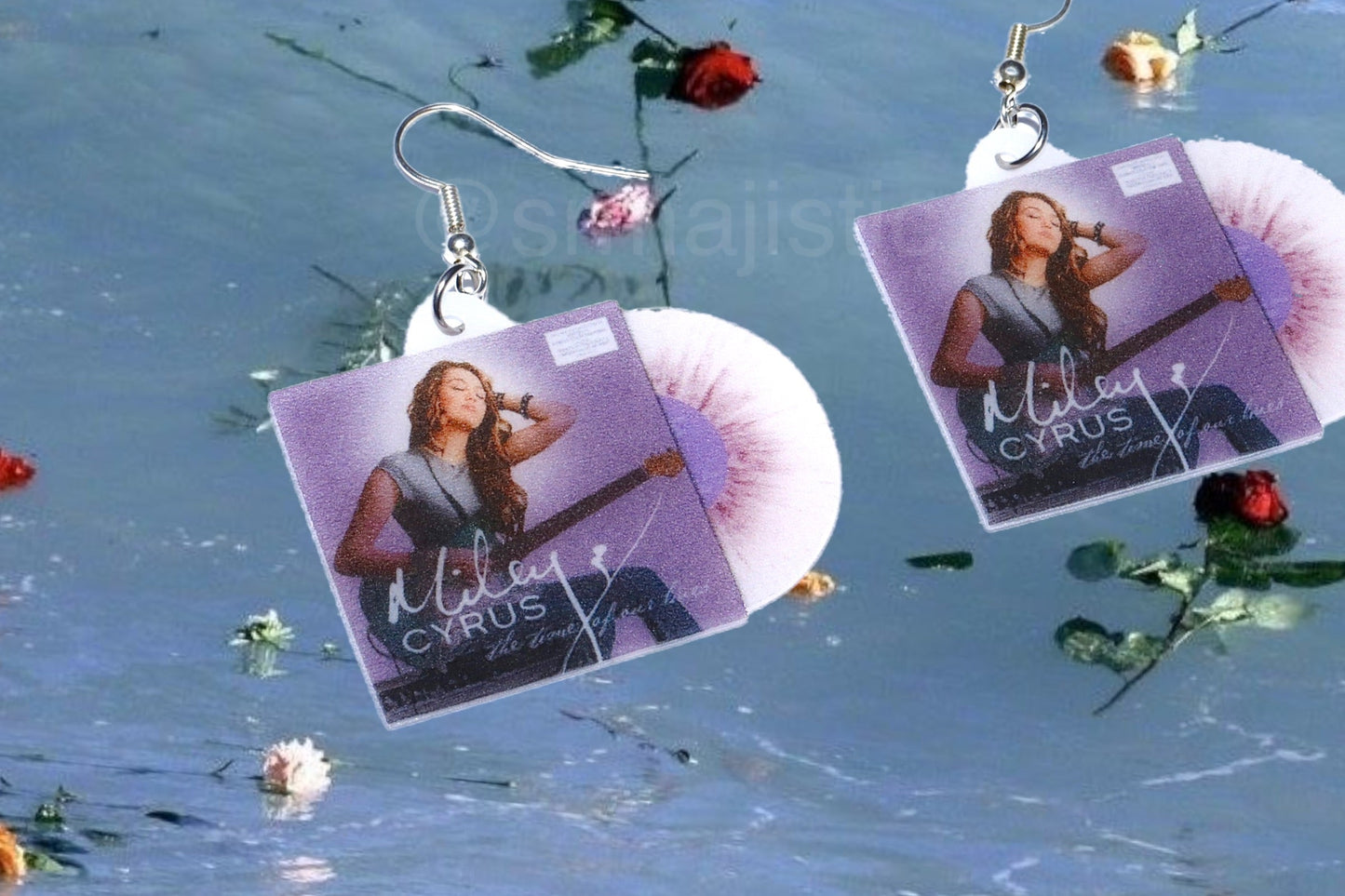 (READY TO SHIP) Miley Cyrus the Time of Our Lives Vinyl Album Handmade Earrings!