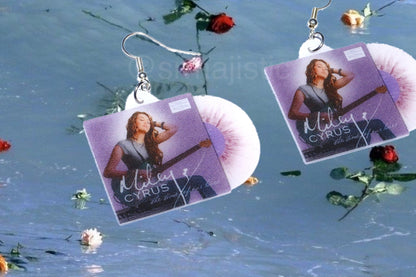 (READY TO SHIP) Miley Cyrus the Time of Our Lives Vinyl Album Handmade Earrings!