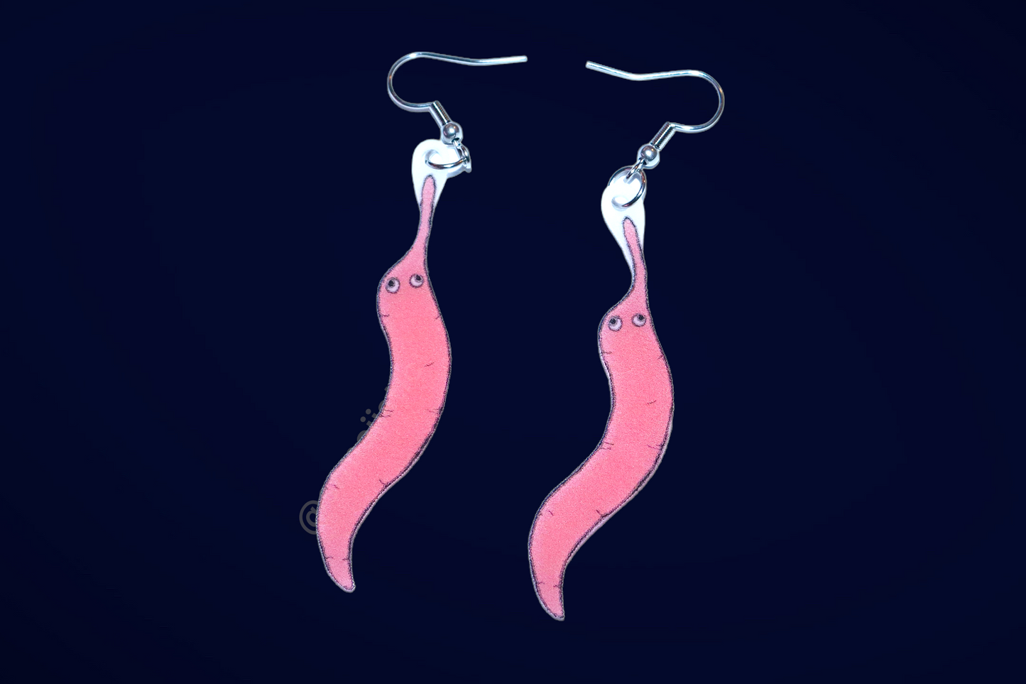 (READY TO SHIP) Worm on a String Handmade Earrings!