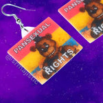 (READY TO SHIP) Freddy Fazbear 5 Nights at Freddy’s Collection of Flaming Pride Flags Handmade Earrings!
