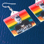 Hellraiser Pinhead Collection of Flaming Pride Flags Handmade Earrings!