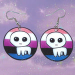 Autism Creature / TBH Creature Circular Pride Flag Handmade Earrings!