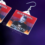 (READY TO SHIP) Hellraiser Pinhead Collection of Flaming Pride Flags Handmade Earrings!