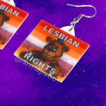 Freddy Fazbear 5 Nights at Freddy’s Collection of Flaming Pride Flags Handmade Earrings!