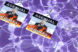Asexual Collection of Flaming Pride Flag Handmade Earrings!