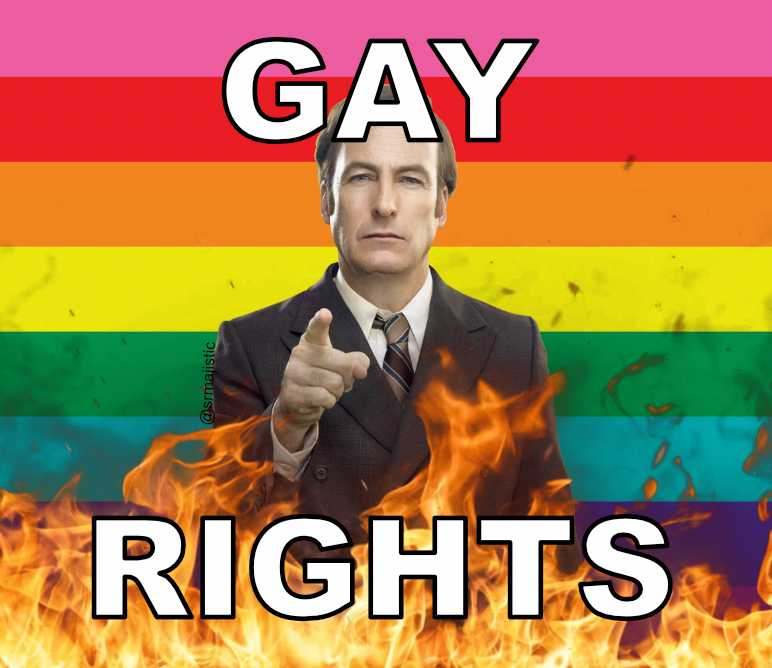 Bumper Stickers of Saul Goodman Better Call Saul Flaming Pride Flag