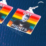 Hellraiser Pinhead Collection of Flaming Pride Flags Handmade Earrings!