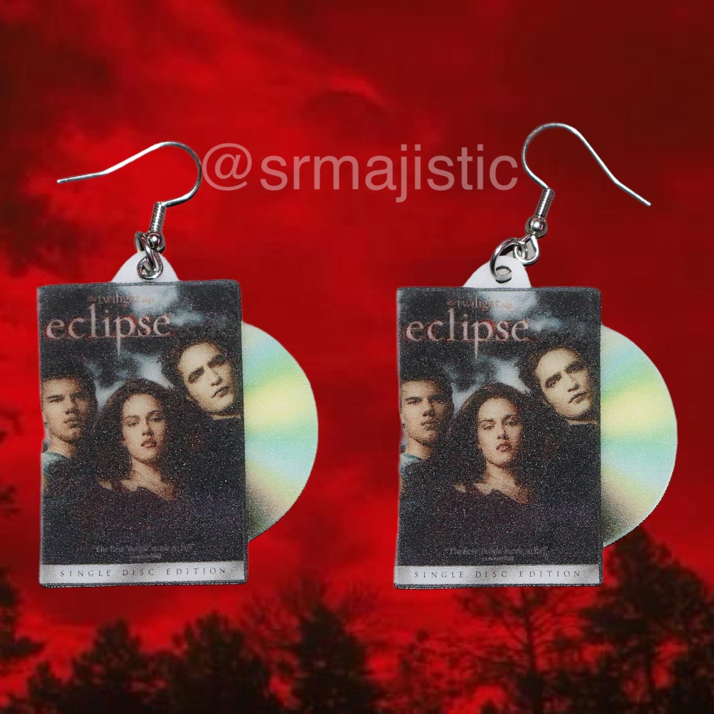 (READY TO SHIP) Twilight Movie Full Collection 2D DVD Handmade Earrings!