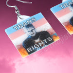 Hellraiser Pinhead Collection of Flaming Pride Flags Handmade Earrings!