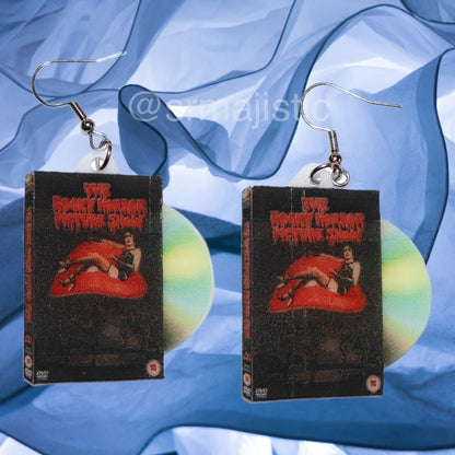 (READY TO SHIP) Rocky Horror Picture Show (1975) DVD 2D detailed Handmade Earrings!