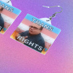 (READY TO SHIP) Danny DeVito Collection of Flaming Pride Flags Handmade Earrings!