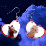 Barbie’s Ken and Horse My Beloved Character Heart Locket 2D detailed Handmade Earrings!