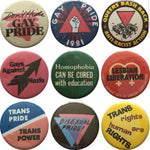 (READY TO SHIP) Vintage Pride Protest Button Design 2D Handmade Earrings!