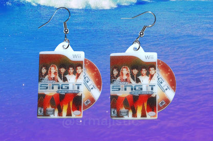 (READY TO SHIP) Sing It Pop Hits Wii Game 2D detailed Handmade Earrings!