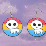 Autism Creature / TBH Creature Circular Pride Flag Handmade Earrings!