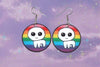 (READY TO SHIP) Autism Creature / TBH Creature Circular Pride Flag Handmade Earrings!