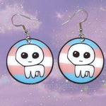 Autism Creature / TBH Creature Circular Pride Flag Handmade Earrings!