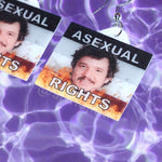 Asexual Collection of Flaming Pride Flag Handmade Earrings!