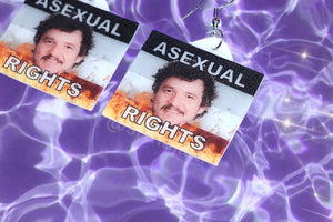 Asexual Collection of Flaming Pride Flag Handmade Earrings!