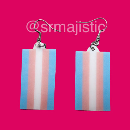 (READY TO SHIP) PRIDE Flag Cute 2D Handmade Earrings!