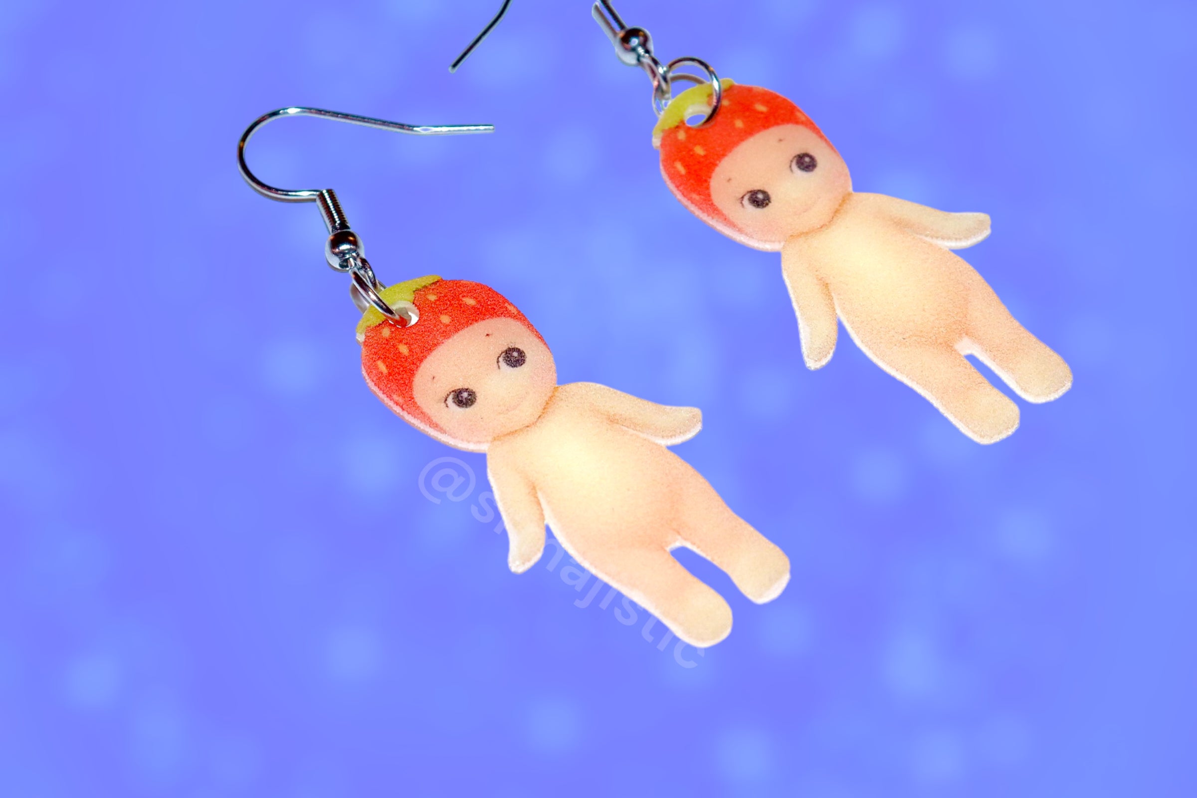 Sonny Angel Strawberry Cherub Handmade Earrings!