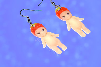 Sonny Angel Strawberry Cherub Handmade Earrings!