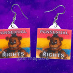 Freddy Fazbear 5 Nights at Freddy’s Collection of Flaming Pride Flags Handmade Earrings!