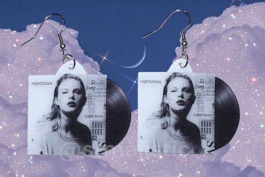 Taylor Swift Reputation Vinyl Album Handmade Earrings!