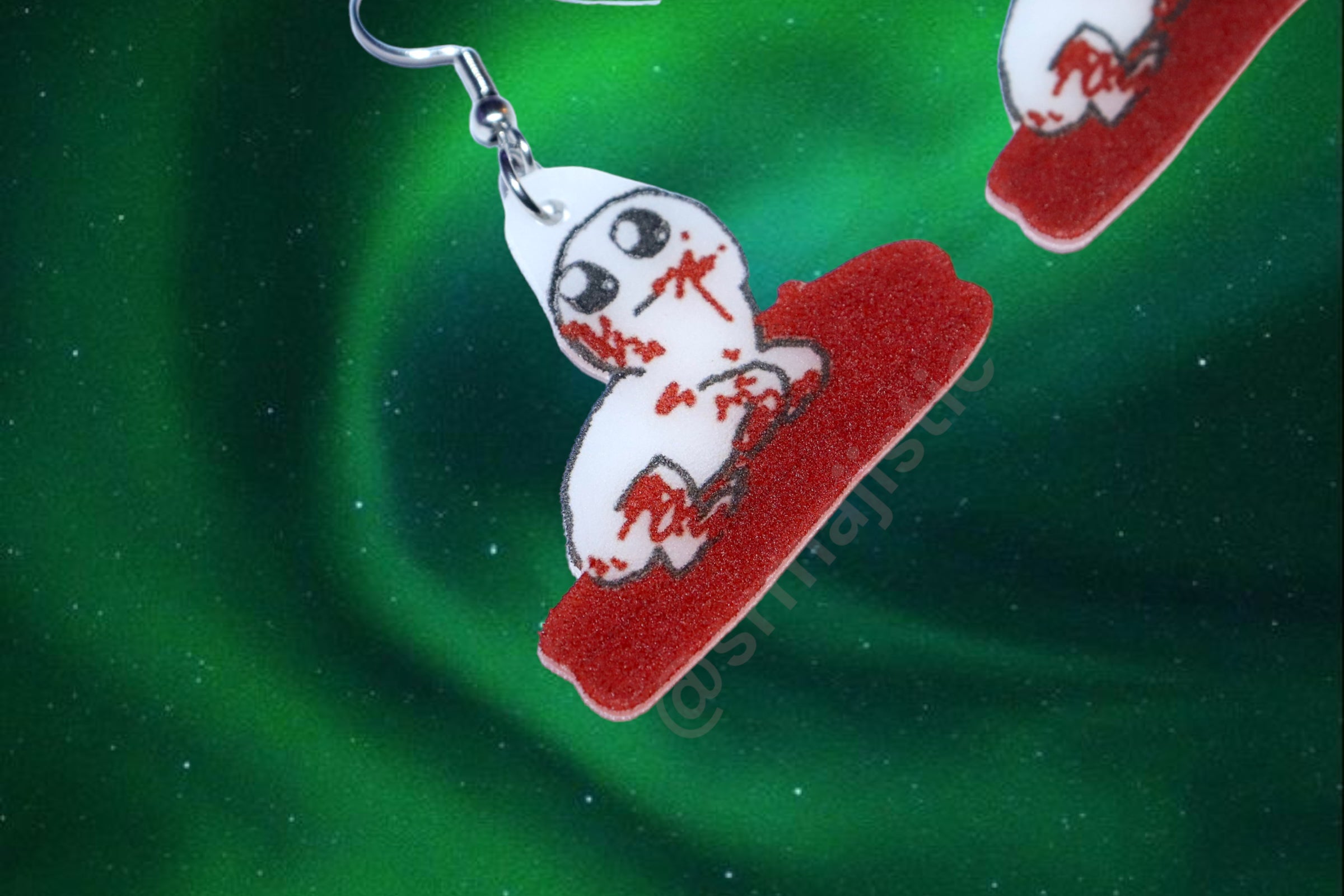 Autism/TBH Creature in Blood Meme Funny Handmade Earrings!
