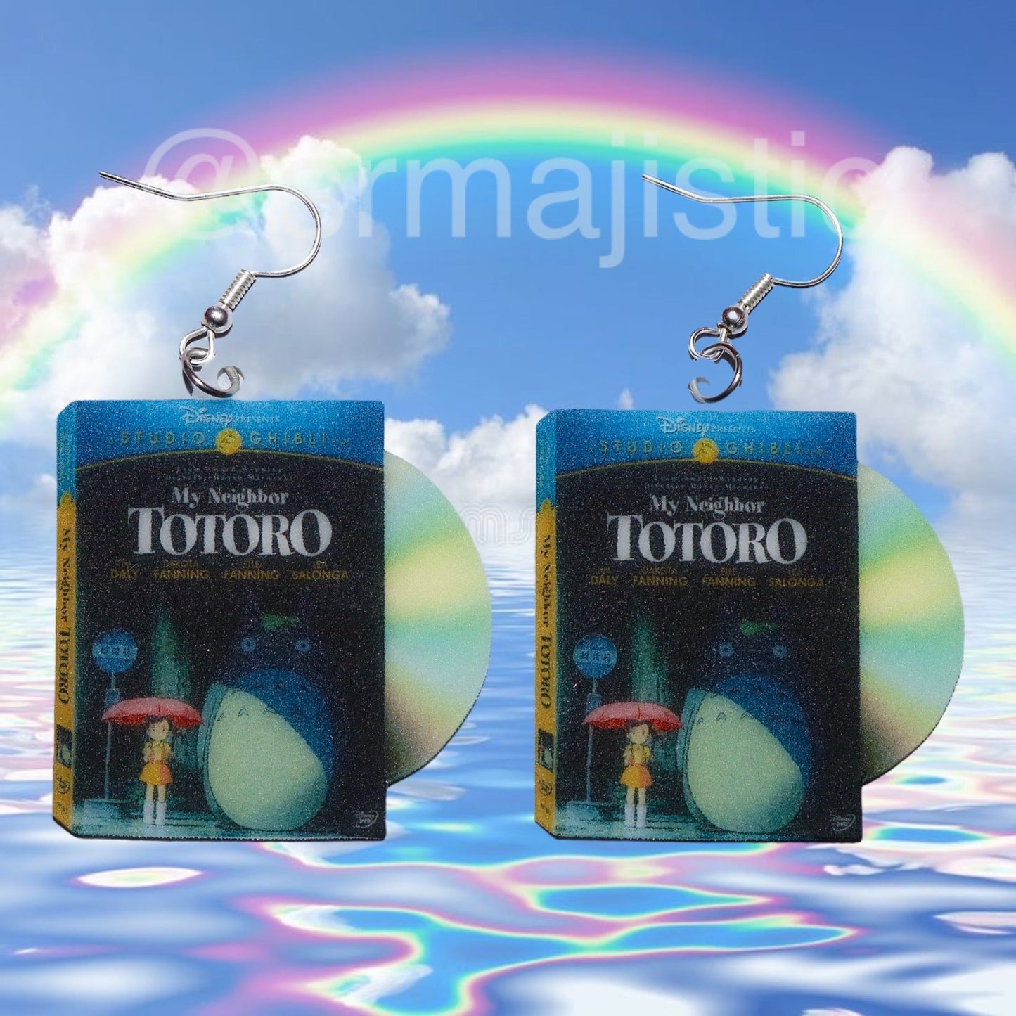 (READY TO SHIP) My Neighbor Totoro (1988) DVD 2D detailed Handmade Earrings!