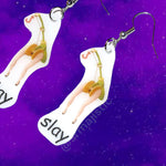 (READY TO SHIP) Fishing Rod with Legs Toy Story Slay Meme Handmade Earrings!