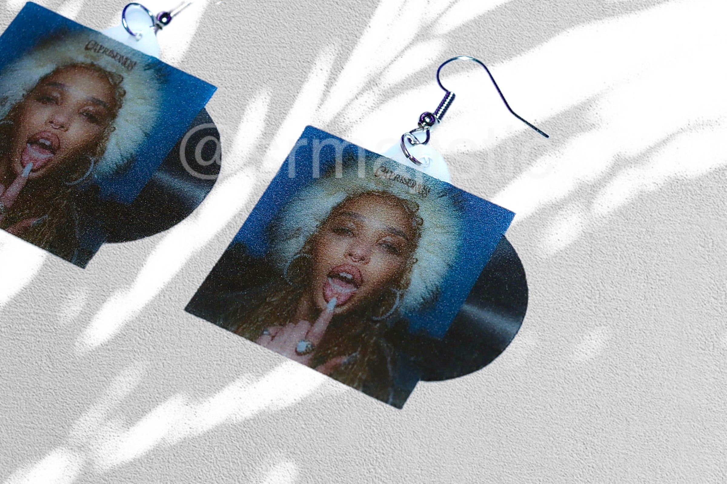 (READY TO SHIP) FKA Twigs Caprisongs Vinyl Album Handmade Earrings!