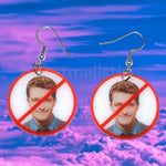 I Hate Will Schuester ‘No’ Symbol Glee Funny Meme Handmade Earrings!