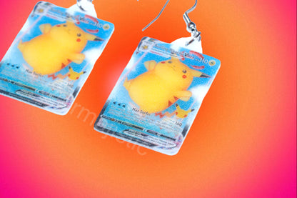 Collection of VMax Pikachu Pokémon Cards Handmade Earrings!