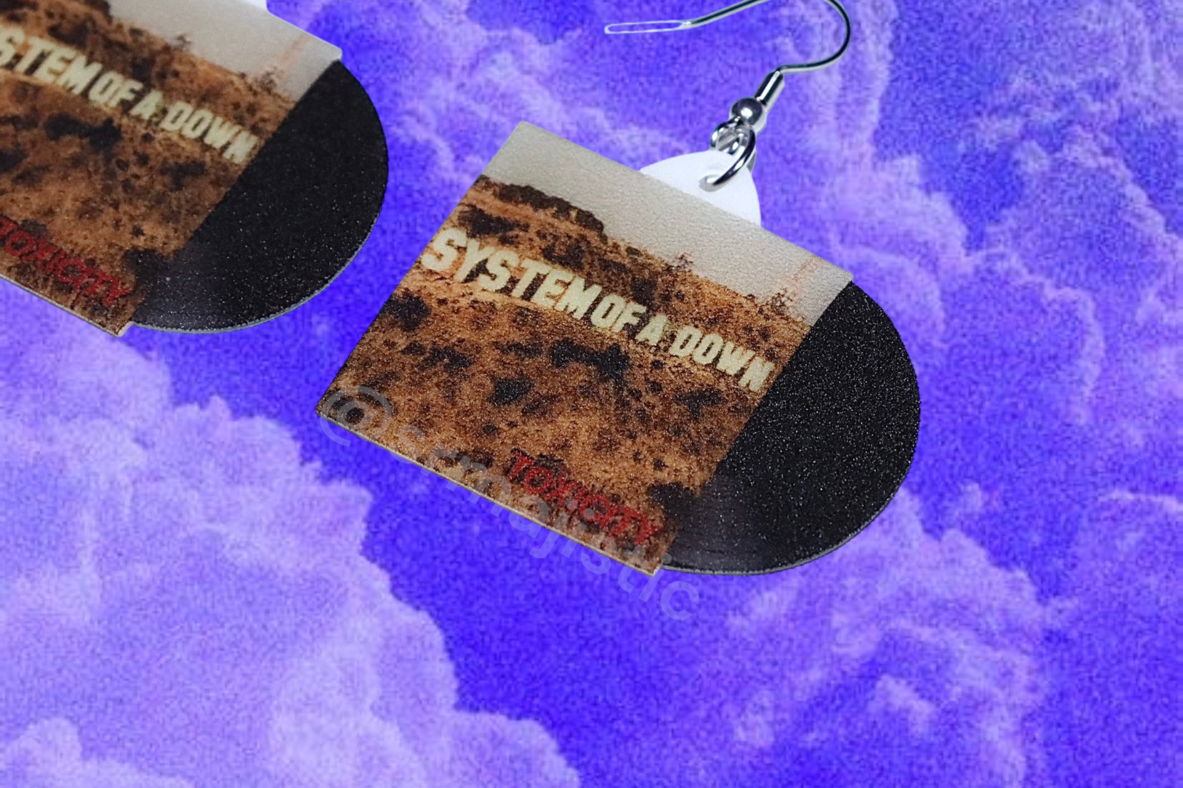 System of a Down Toxicity Vinyl Album Handmade Earrings!