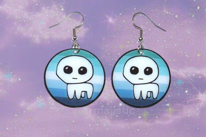 Autism Creature / TBH Creature Circular Pride Flag Handmade Earrings!