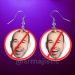 I Hate Murr ‘No’ Symbol Impractical Jokers Funny Meme Handmade Earrings!