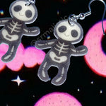 Jellycat Skeleton Bob Plushie 2D Cute Handmade Earrings!