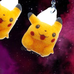 Silly Pikachu Cursed Funny Pokémon Character Handmade Earrings!