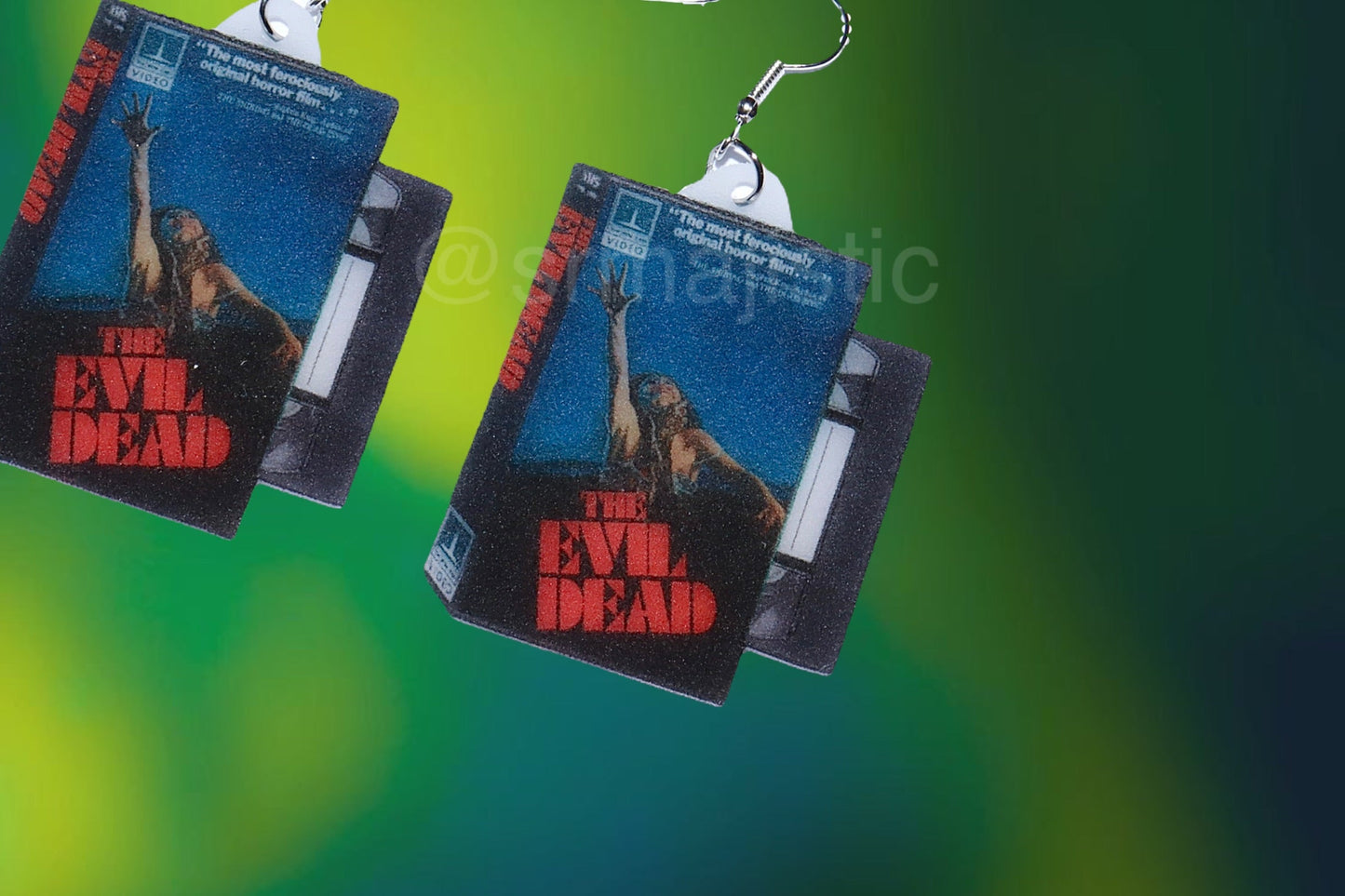(READY TO SHIP) Evil Dead (1981) VHS Tape 2D detailed Handmade Earrings!