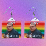 Danny DeVito Collection of Flaming Pride Flags Handmade Earrings!