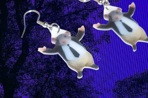 Mr. Chedda Mouse Wearing Suit Meme Funny Handmade Earrings!