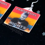 Hellraiser Pinhead Collection of Flaming Pride Flags Handmade Earrings!