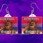 Freddy Fazbear 5 Nights at Freddy’s Collection of Flaming Pride Flags Handmade Earrings!