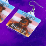 Freddy Fazbear 5 Nights at Freddy’s Collection of Flaming Pride Flags Handmade Earrings!