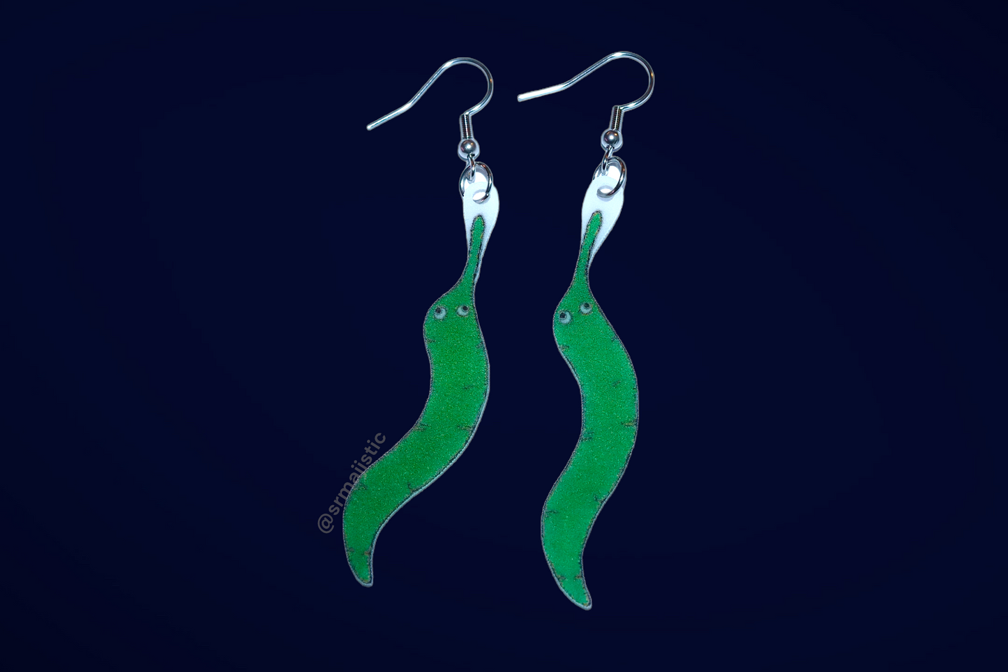 (READY TO SHIP) Worm on a String Handmade Earrings!