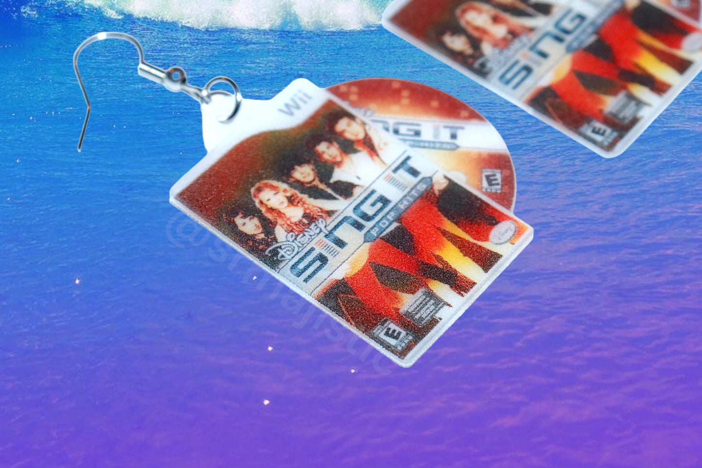 (READY TO SHIP) Sing It Pop Hits Wii Game 2D detailed Handmade Earrings!