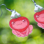 Sweet Strawberry Animal Handmade Earrings (collaboration with @saltnox)